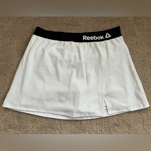 Reebok brand athletic skort, size Small, white/black